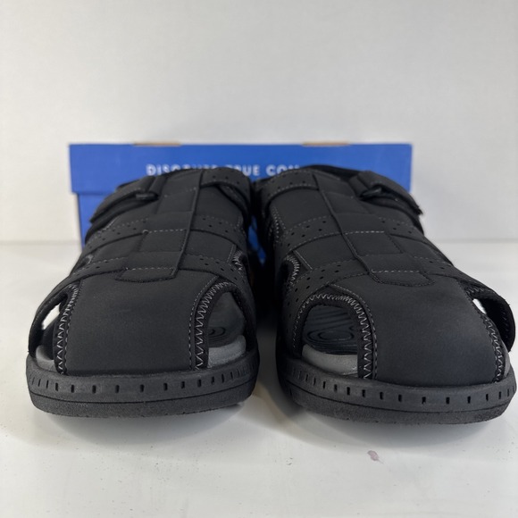 Nunn Bush Laguna Mens Sandals Black 11W Wide Leather Comfort New In Box - Picture 4 of 10